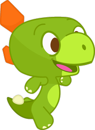 A green stegosaurus