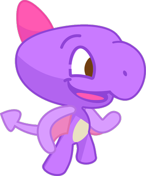 A purple pterodactyl